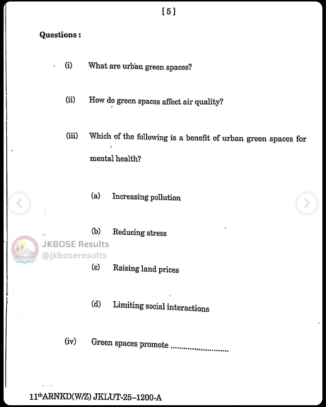 JKBOSE 11th English Paper 2025 Held Today – Download Question Paper PDF & Full Exam Analysis
