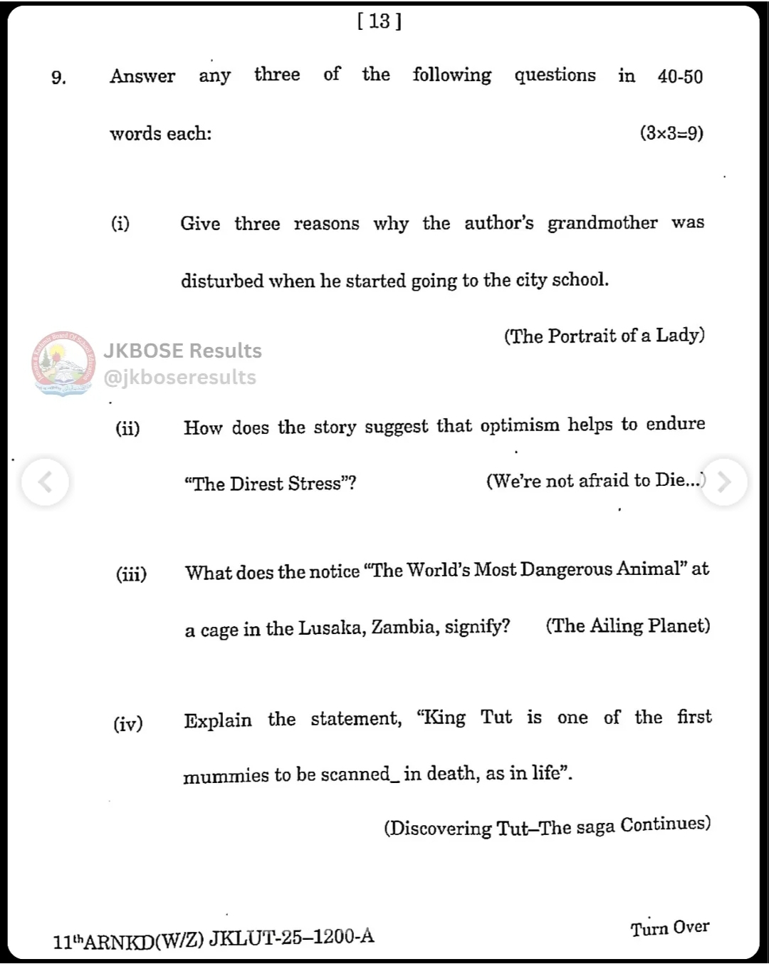 JKBOSE 11th English Paper 2025 Held Today – Download Question Paper PDF & Full Exam Analysis