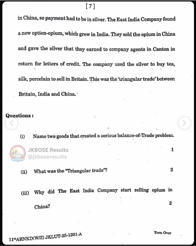 JKBOSE 11th History Paper 2025 Held Today – Download Question Paper PDF & Full Exam Analysis