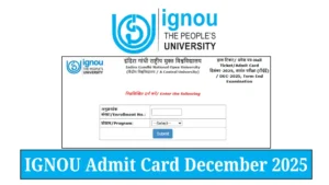 IGNOU December TEE 2025 Admit Card