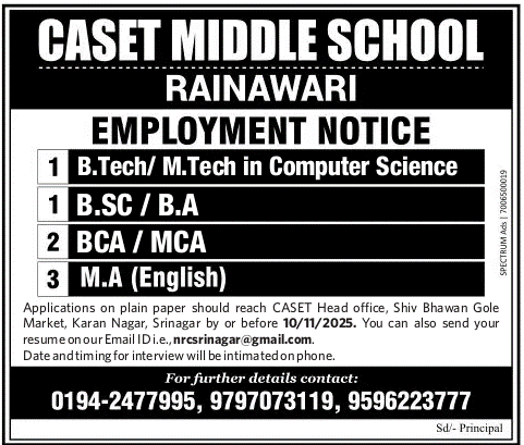 CASET Middle School Recruitment 2025
